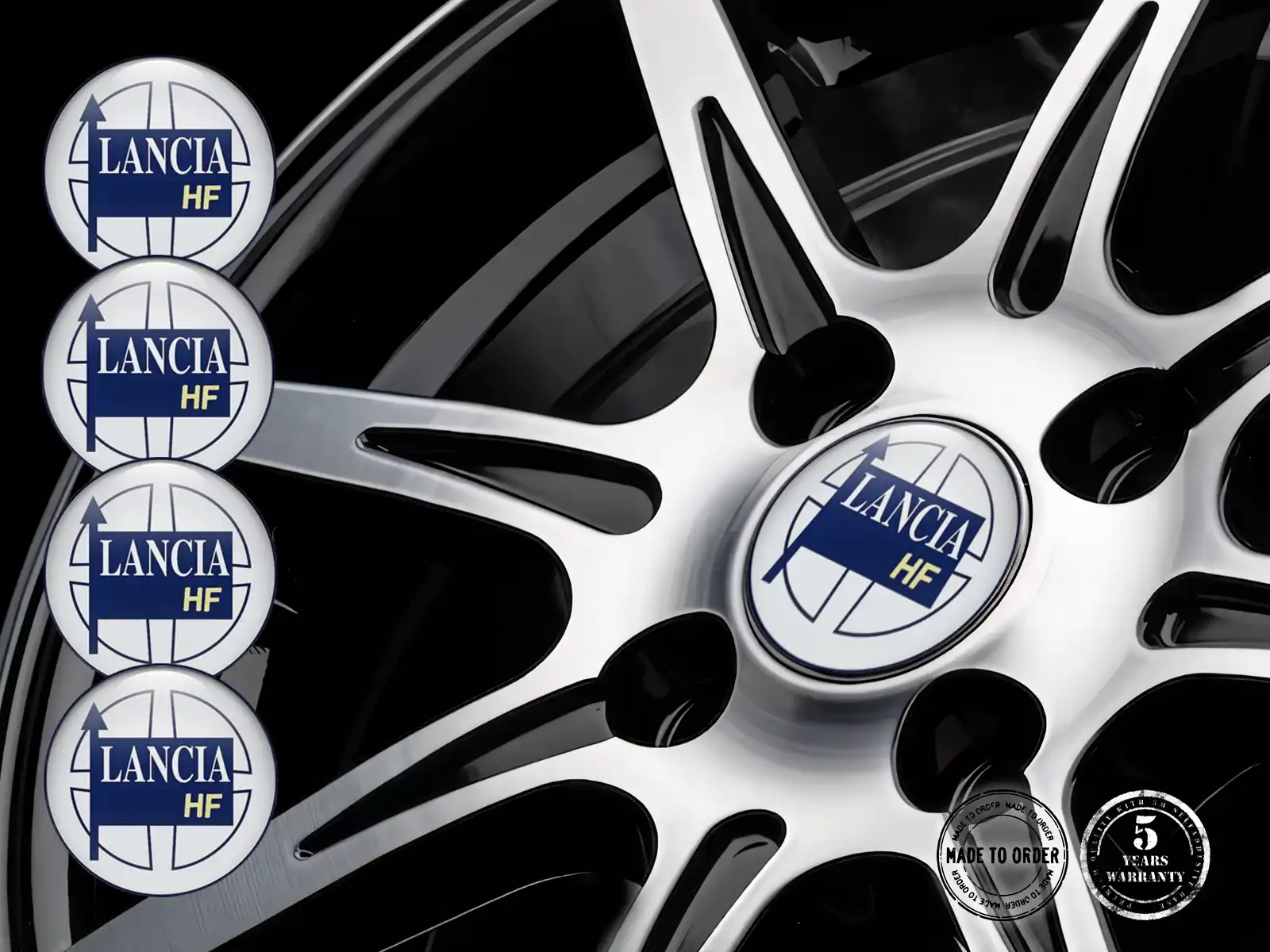 Lancia Radaufkleber Edition Luxus-Silikon-Stil